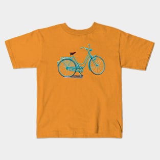 Blue Bicycle Kids T-Shirt